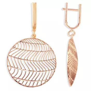 Серьги из красного золота Линии Любви