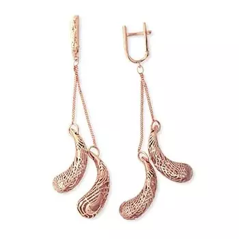 Серьги из красного золота Линии Любви