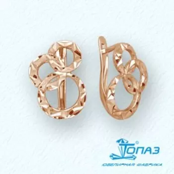Серьги из красного золота Линии Любви