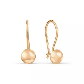 Серьги из красного золота Линии Любви