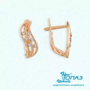 Серьги из красного золота Линии Любви