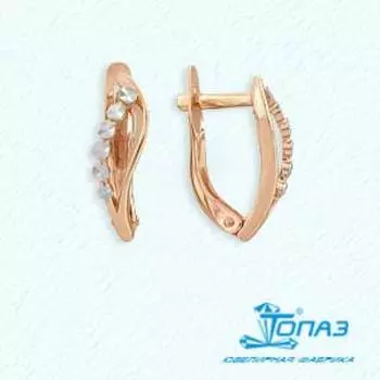 Серьги из красного золота Линии Любви