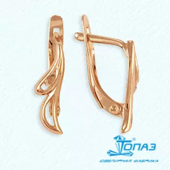 Серьги из красного золота Линии Любви