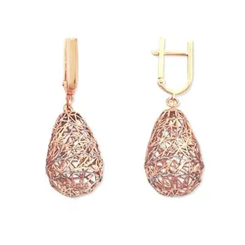 Серьги из красного золота Линии Любви