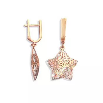 Серьги из красного золота Линии Любви