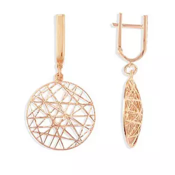 Серьги из красного золота Линии Любви