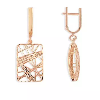 Серьги из красного золота Линии Любви