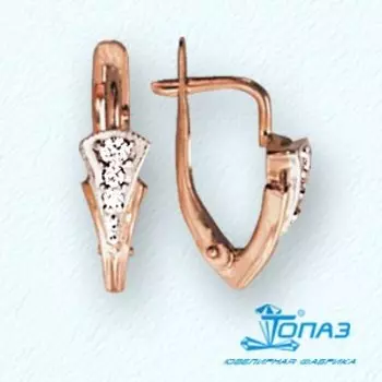 Серьги из красного золота Линии Любви