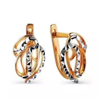 Серьги из красного золота Линии Любви