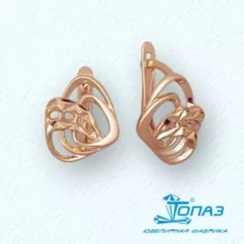 Серьги из красного золота Линии Любви