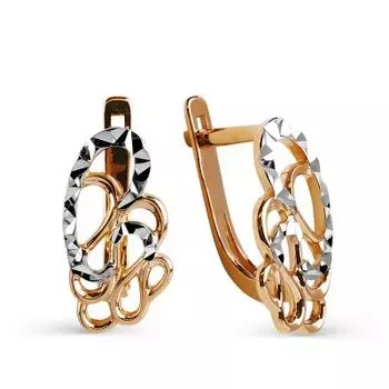 Серьги из красного золота Линии Любви