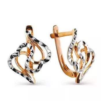 Серьги из красного золота Линии Любви