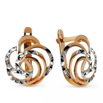 Серьги из красного золота Линии Любви