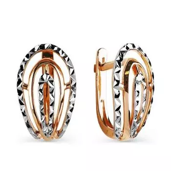 Серьги из красного золота Линии Любви