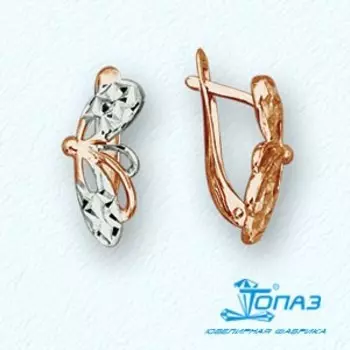 Серьги из красного золота Линии Любви