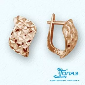 Серьги из красного золота Линии Любви