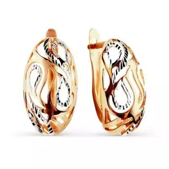 Серьги из красного золота Линии Любви