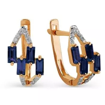 Серьги из красного золота Линии Любви