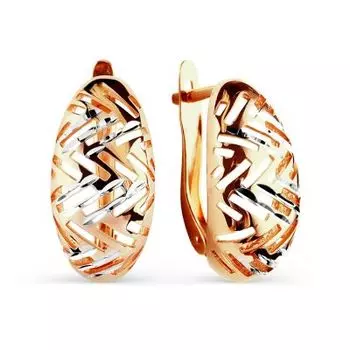 Серьги из красного золота Линии Любви