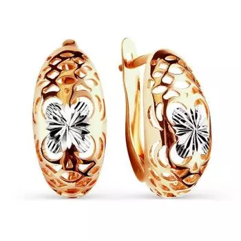 Серьги из красного золота Линии Любви