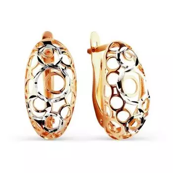 Серьги из красного золота Линии Любви