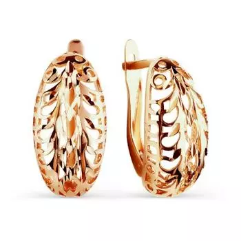 Серьги из красного золота Линии Любви
