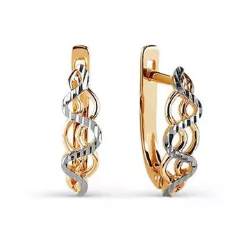 Серьги из красного золота Линии Любви