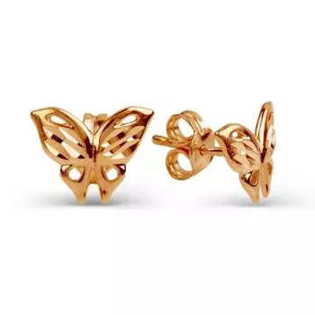 Серьги из красного золота Линии Любви