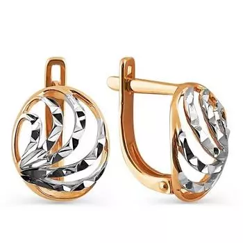Серьги из красного золота Линии Любви