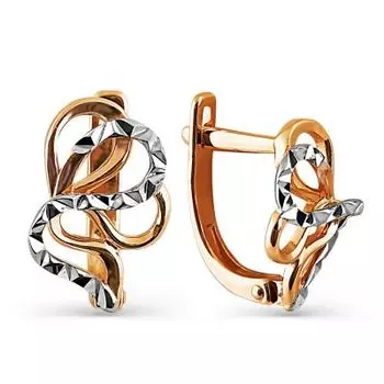 Серьги из красного золота Линии Любви