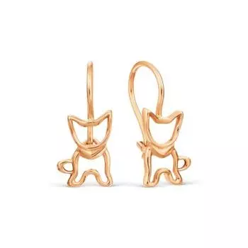 Серьги из красного золота Линии Любви