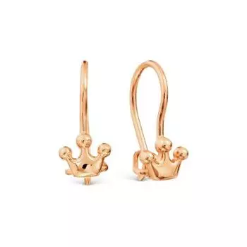 Серьги из красного золота Линии Любви