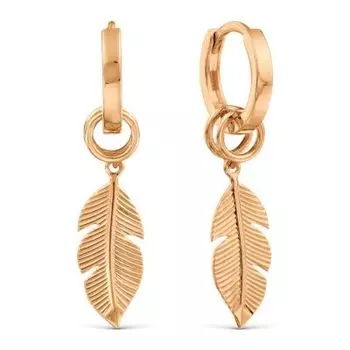 Серьги из красного золота Линии Любви