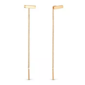 Серьги из красного золота Линии Любви