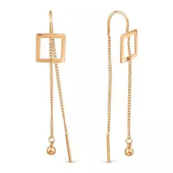 Серьги из красного золота Линии Любви