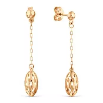 Серьги из красного золота Линии Любви