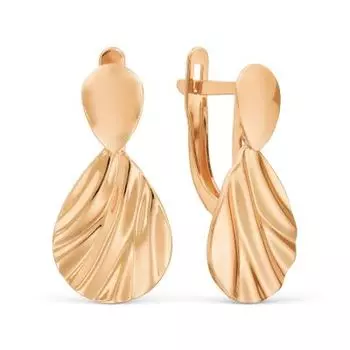 Серьги из красного золота Линии Любви