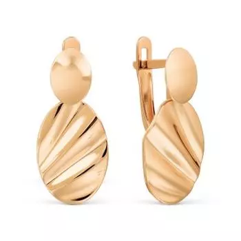 Серьги из красного золота Линии Любви