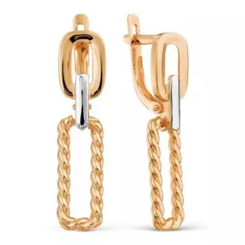 Серьги из красного золота Линии Любви