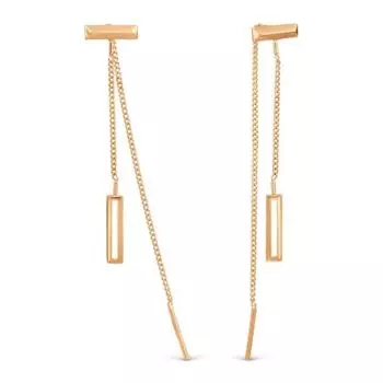 Серьги из красного золота Линии Любви