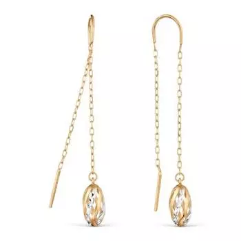 Серьги из красного золота Линии Любви