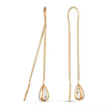 Серьги из красного золота Линии Любви