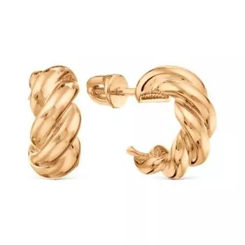 Серьги из красного золота Линии Любви