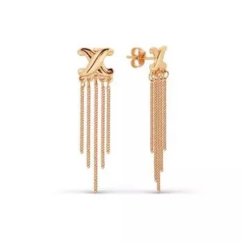 Серьги из красного золота Линии Любви