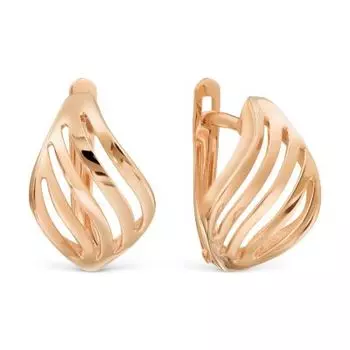 Серьги из красного золота Линии Любви