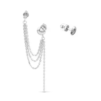 Серьги из серебра Линии Любви