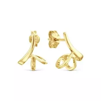 Серьги из желтого золота Линии Любви