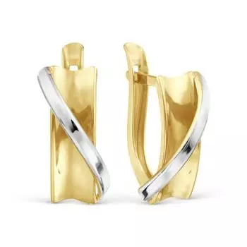 Серьги из желтого золота Линии Любви