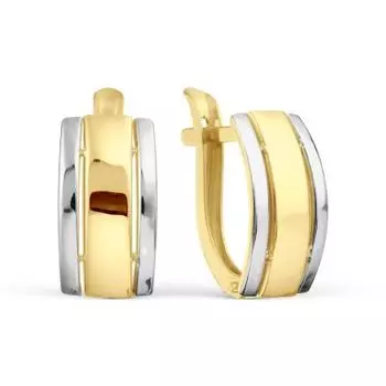 Серьги из желтого золота Линии Любви