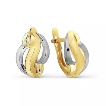 Серьги из желтого золота Линии Любви